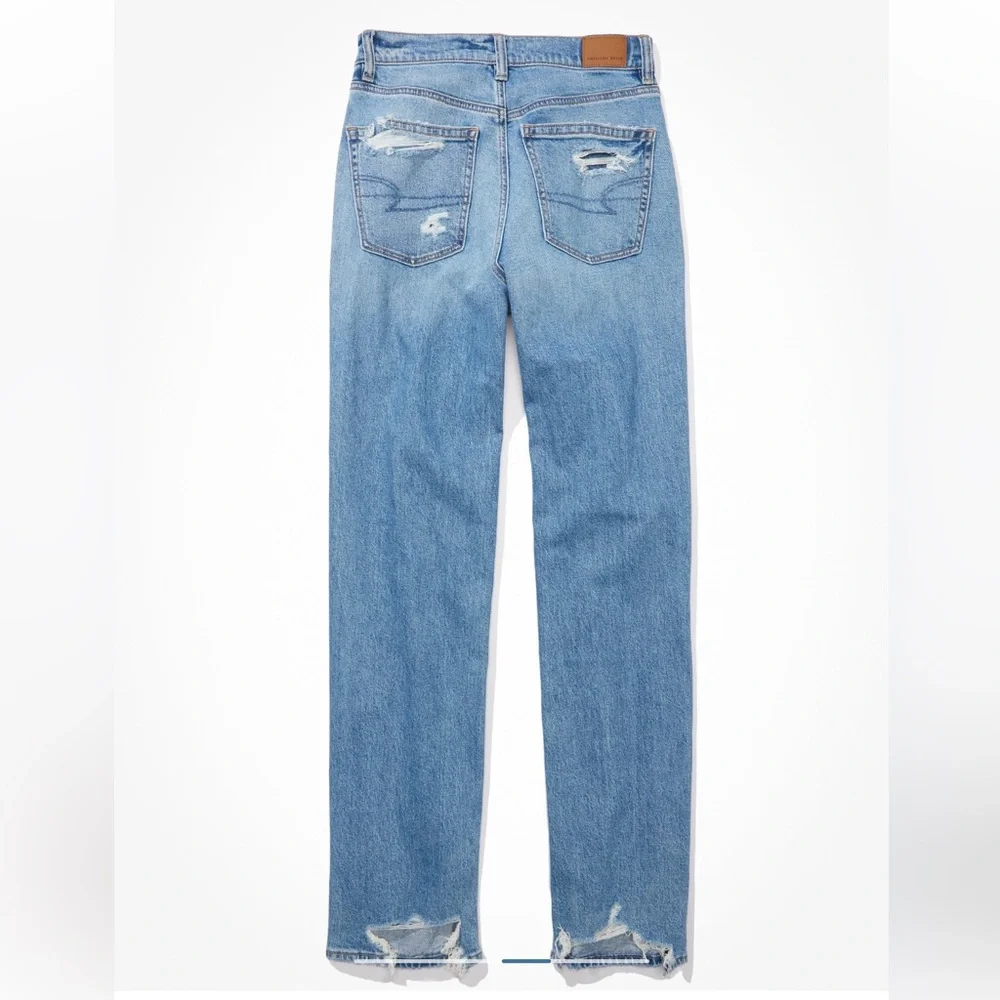 Plus Size AE Distressed Mom Jeans - Picture 4 of 4